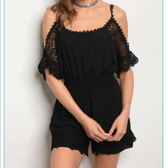 pacific blue Pants - SALE!!! Last ☝🏽 one Sz Small Crochet black romper